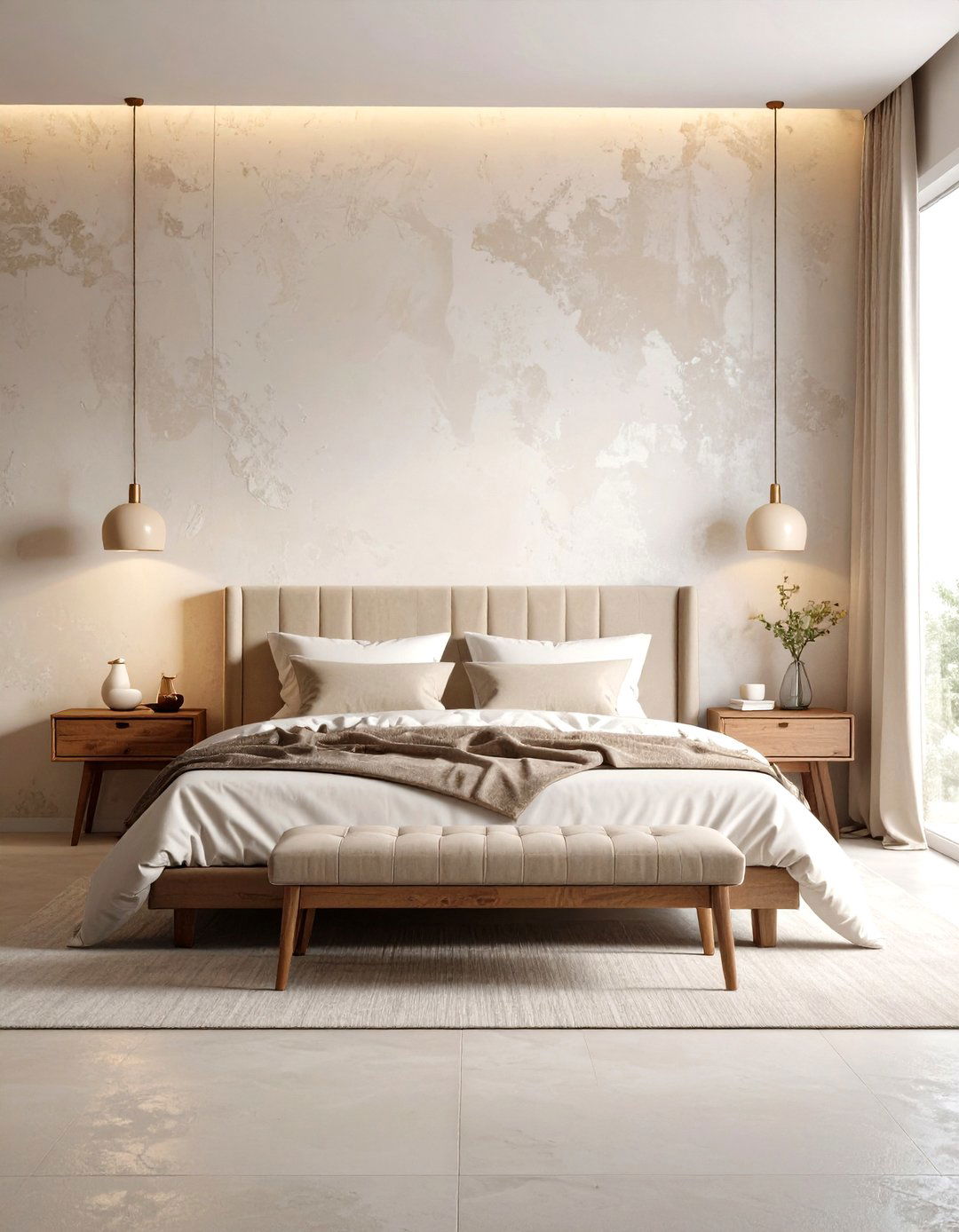 Textured Walls and Plaster Finishes - 20 Dreamy Bedroom Design Ideas