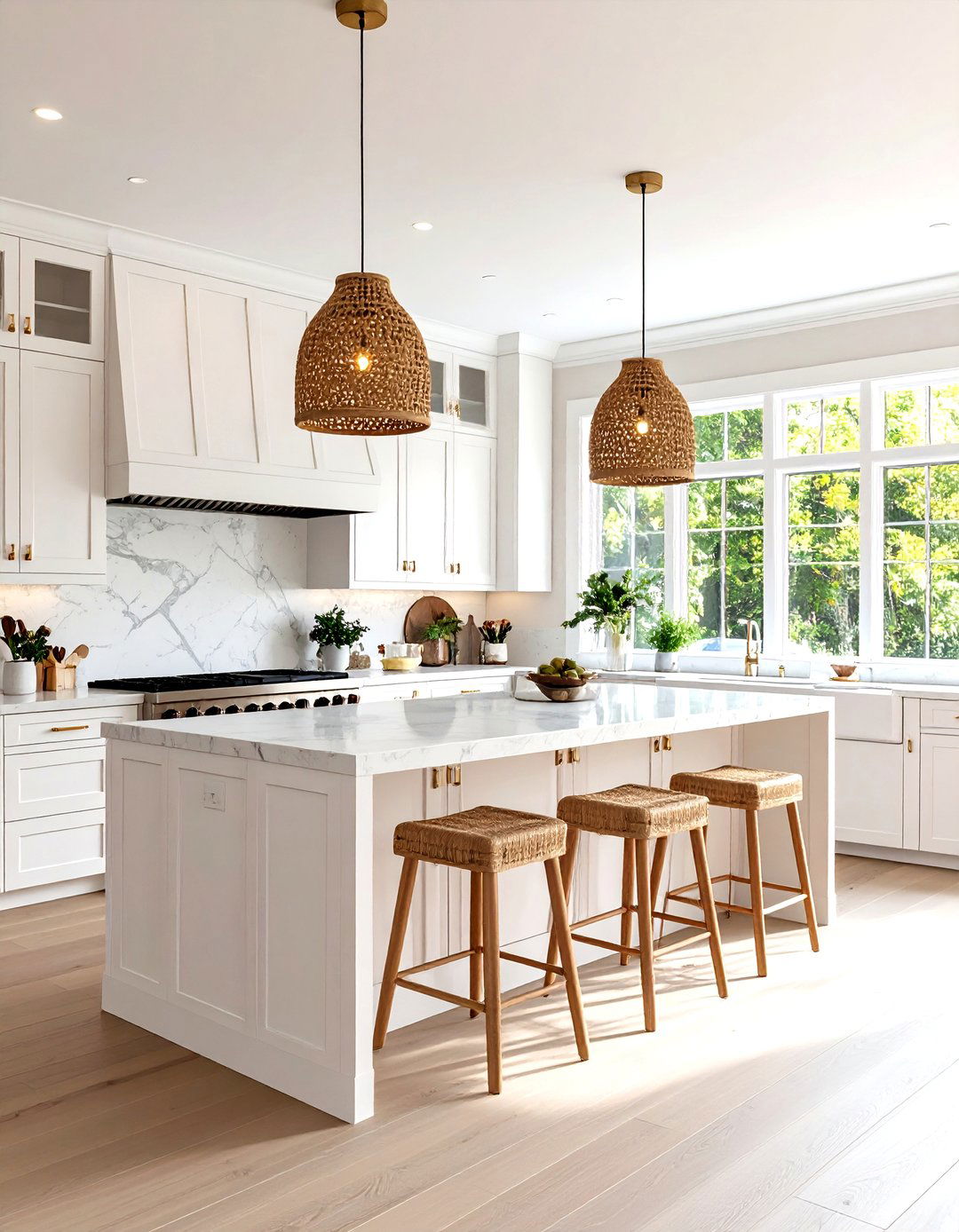 Textured White Kitchen with Dimensional Surface Treatments - 20 White Kitchen Ideas