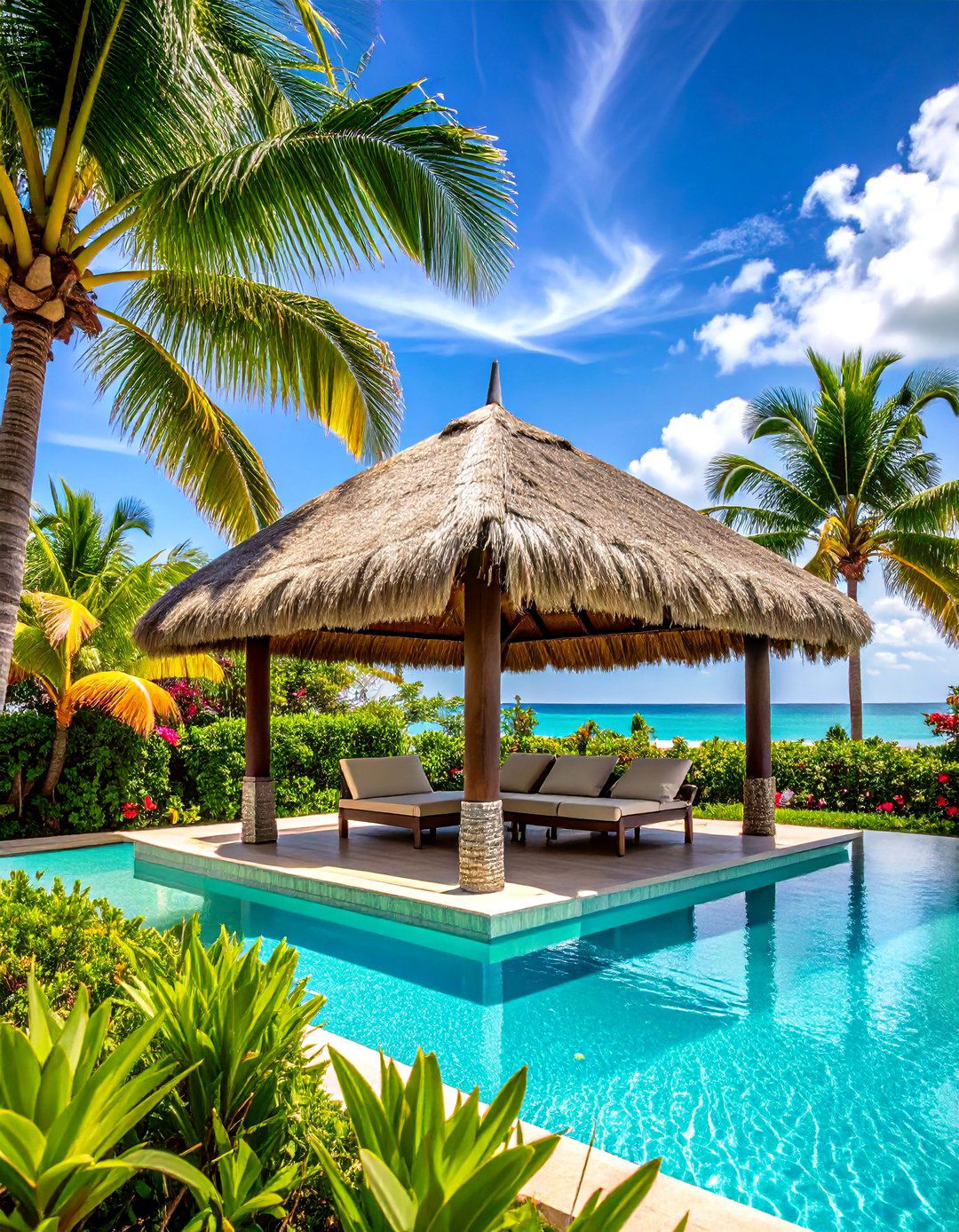 Thatched Tropical Pergola Roof Construction - 20 Pergola Roof Ideas