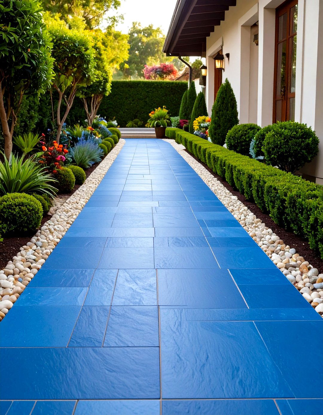Thermal Finish Bluestone Walkway with Uniform Texture - 20 Bluestone Walkway Ideas