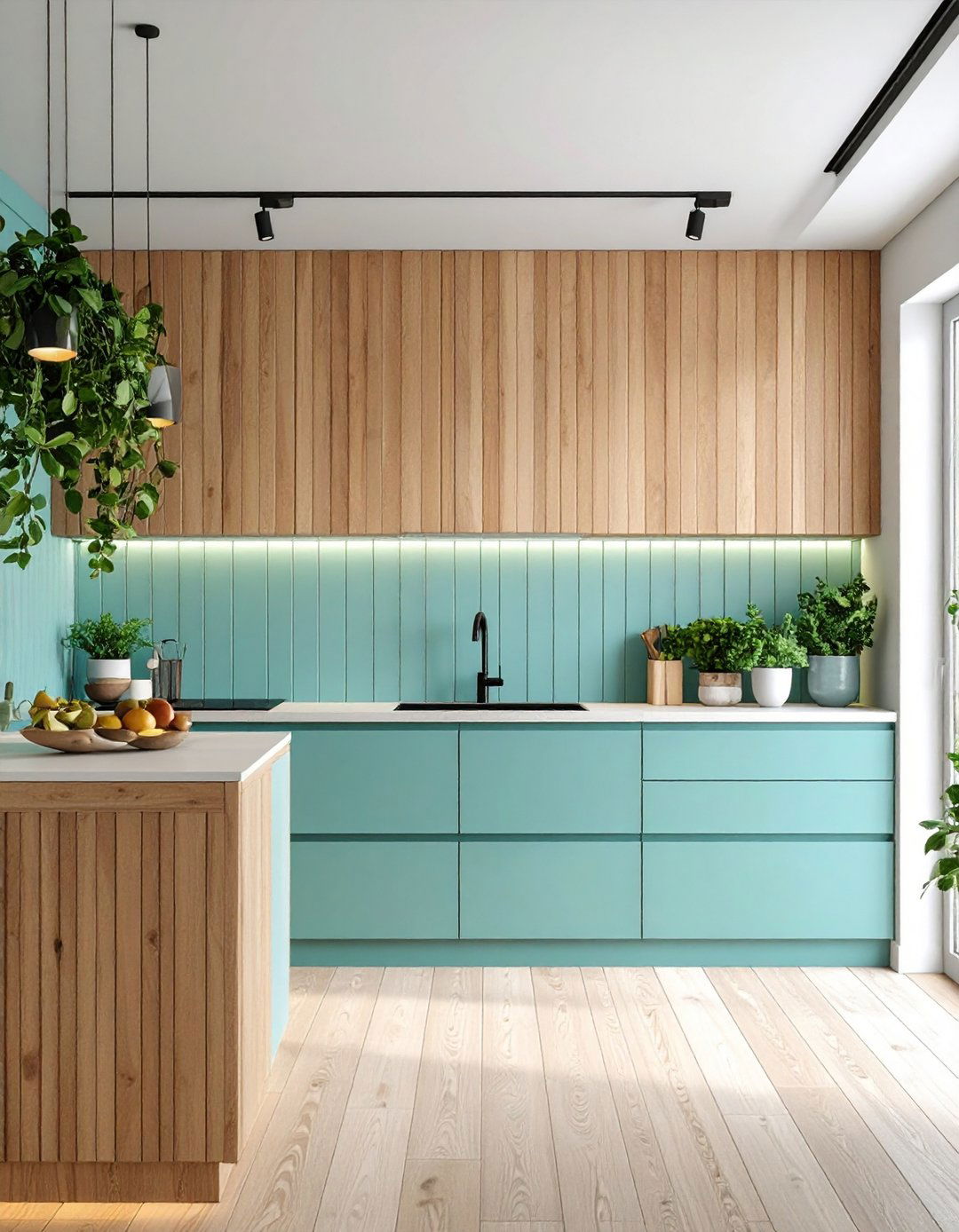Thin Shiplap for Modern Minimalism - 20 Shiplap Backsplash Ideas for Your Kitchen