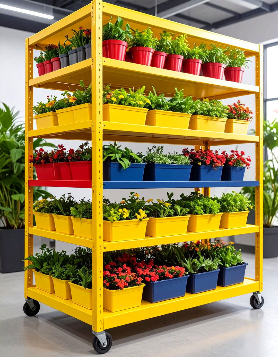 Tiered Container Staging Elevates Every Corner of a Small Garden - 20 Modern Small Garden Ideas