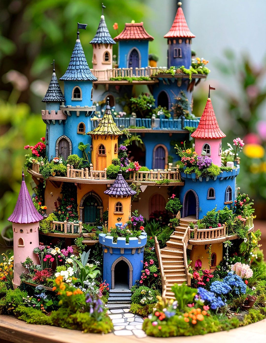Tiered Planter Fairy Garden Castle - 20 Fairy Garden Ideas