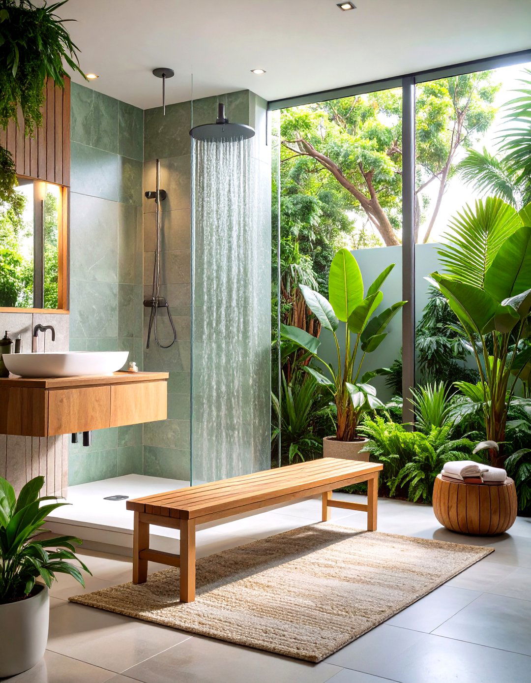 Tiled Bench - 20 Walk in Shower Ideas With Bench