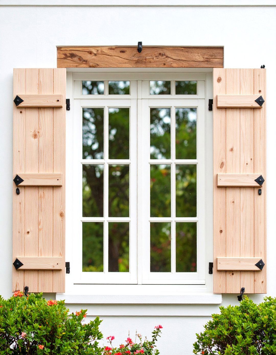 Timber Casement Spanish Style Window with Shutters - 20 spanish style windows