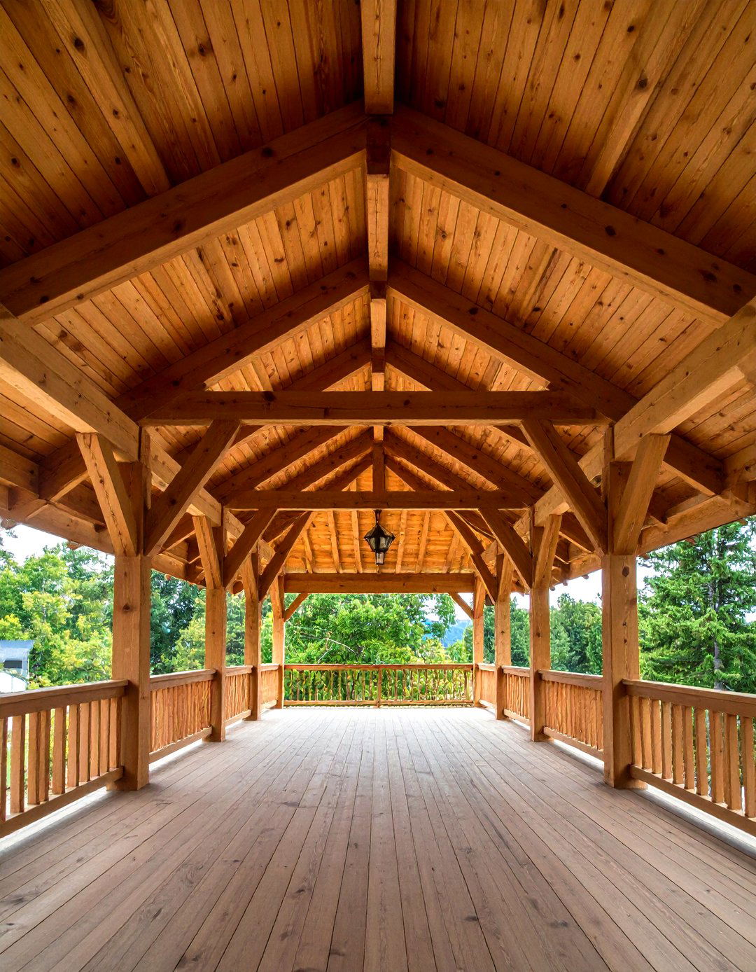 Timber Frame Cathedral Porch Roof - 20 Front Porch Roof Ideas