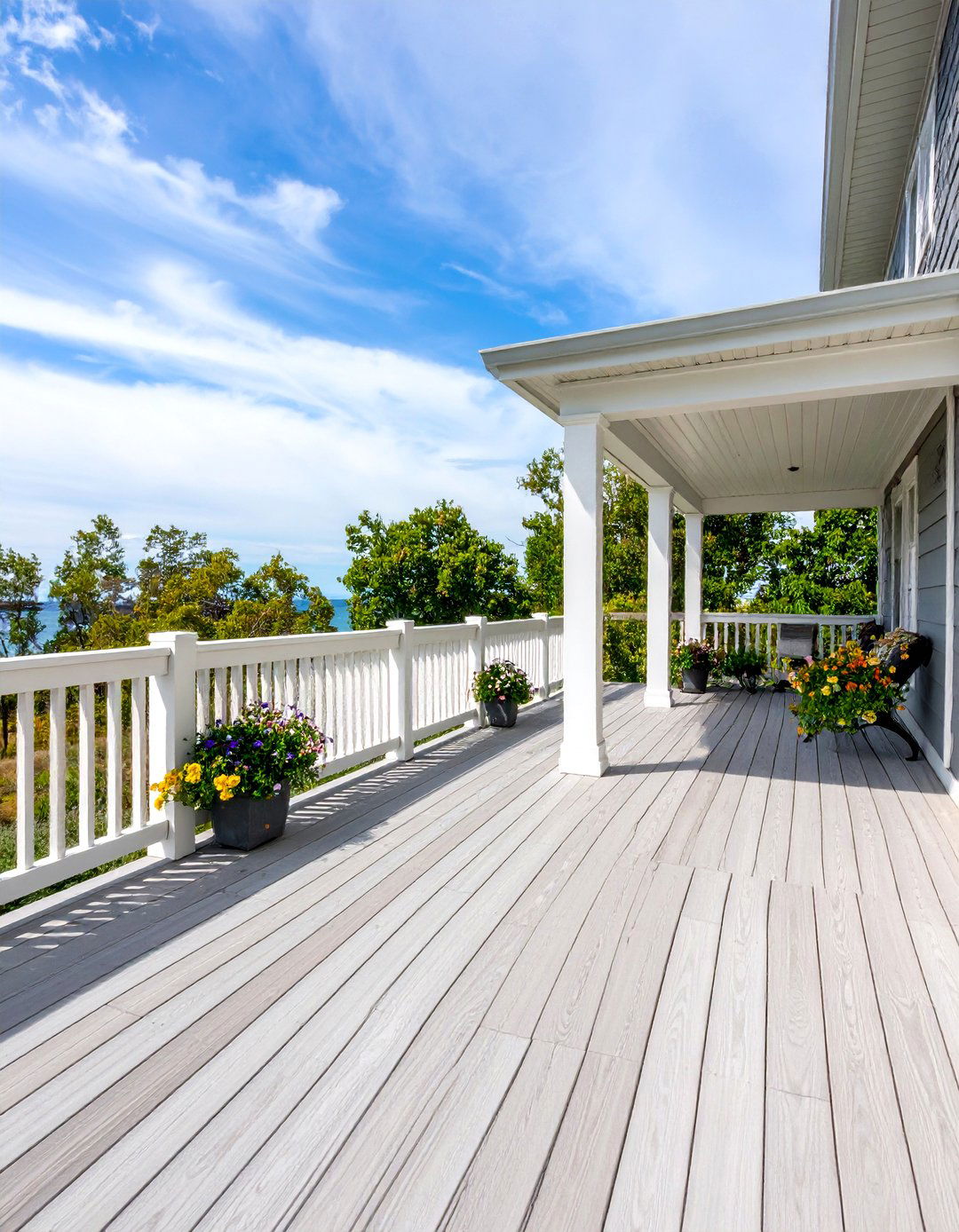 TimberTech Coastline and Dark Hickory - 20 Two Tone Deck Color Schemes