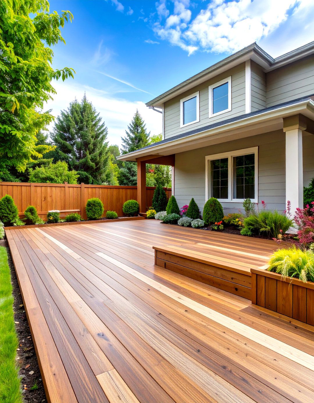 TimberTech Espresso and Whitewash Cedar - 20 Two Tone Deck Color Schemes