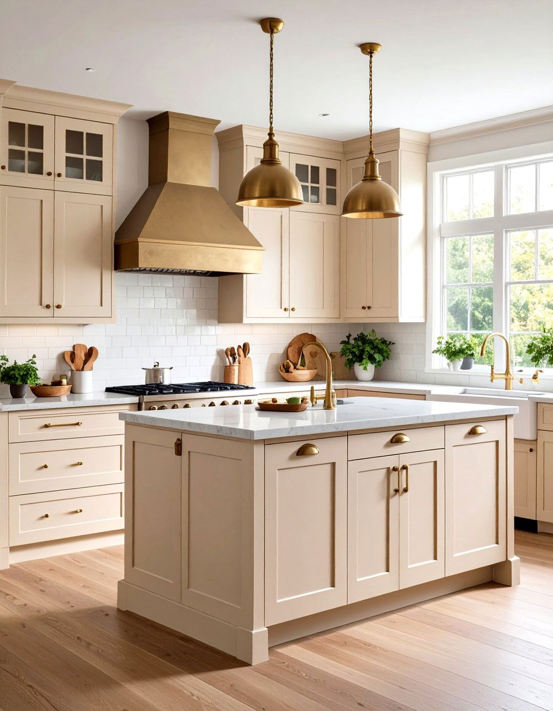 Timeless Shaker Simplicity with Off white Cabinets - 25 Off-white Kitchen Cabinets