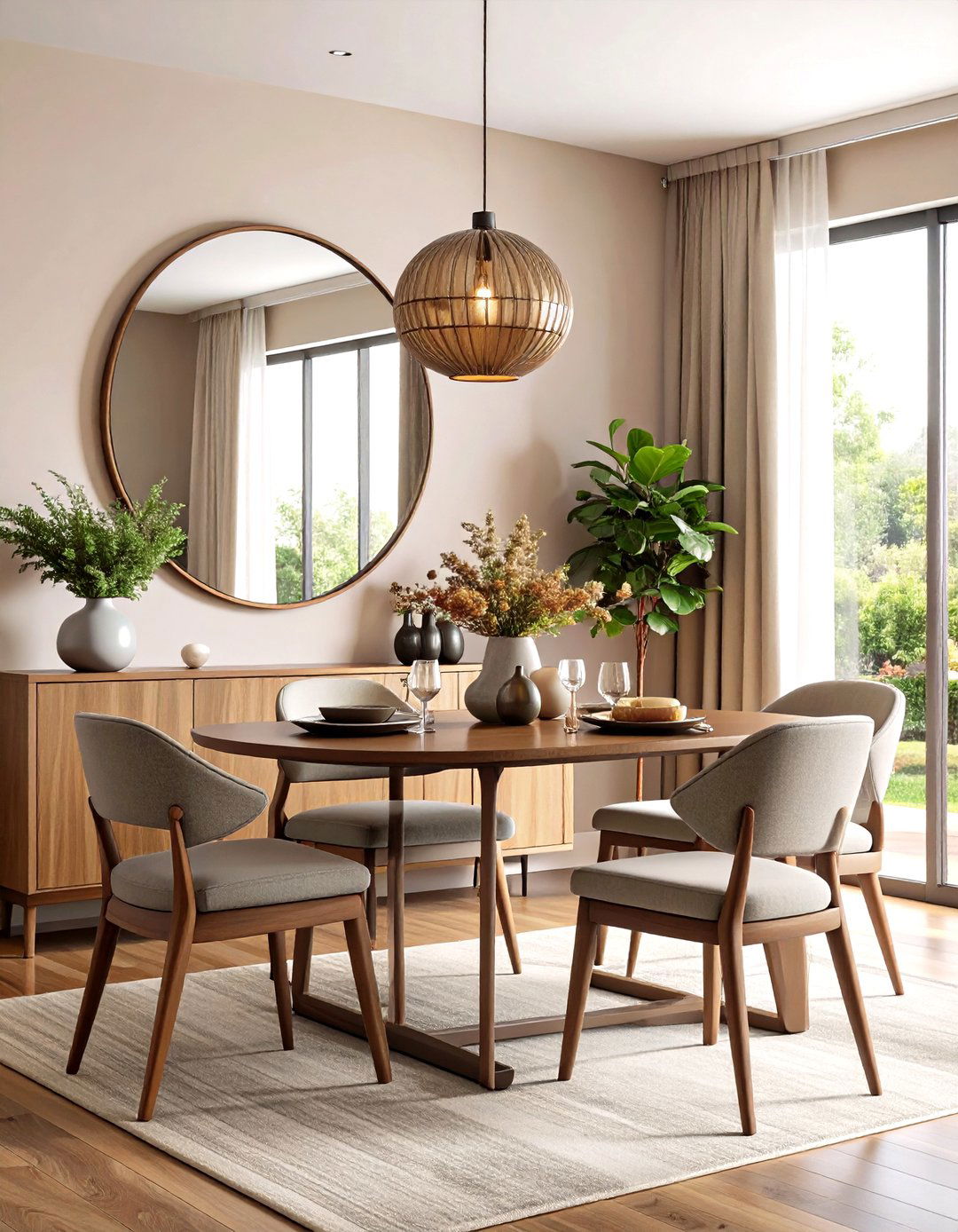 Tinted or Smoky Glass Mirror - 20 Dining Room Mirror Ideas