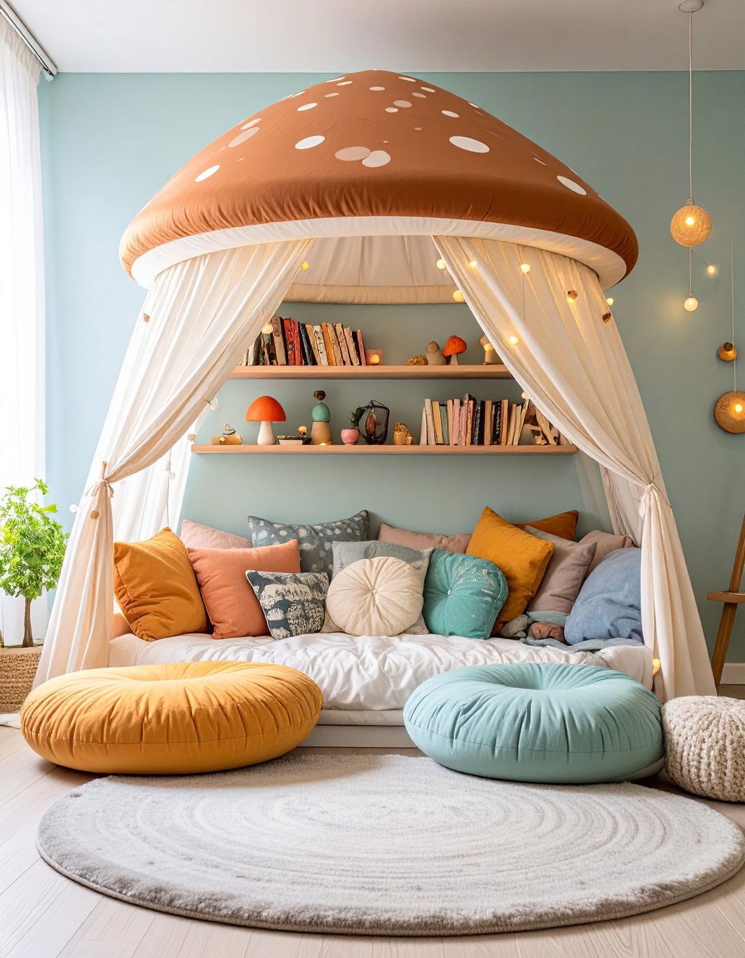 Toadstool Reading Nooks Encourage Storytime in a Fairy themed Bedroom - 20 Fairy-themed Bedroom Ideas
