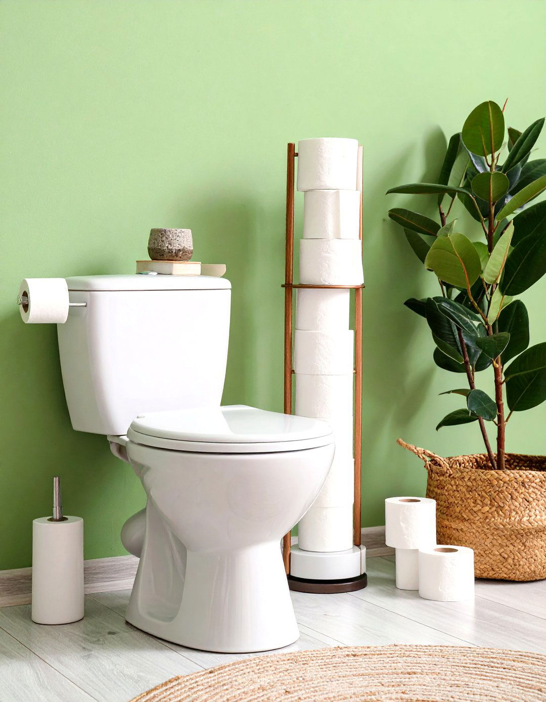 Toilet Paper Storage Behind the Tank Holder - 20 Toilet Paper Storage Ideas