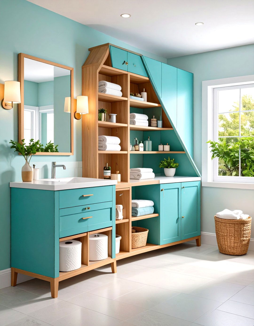 Toilet Paper Storage Corner Cabinet Solution - 20 Toilet Paper Storage Ideas