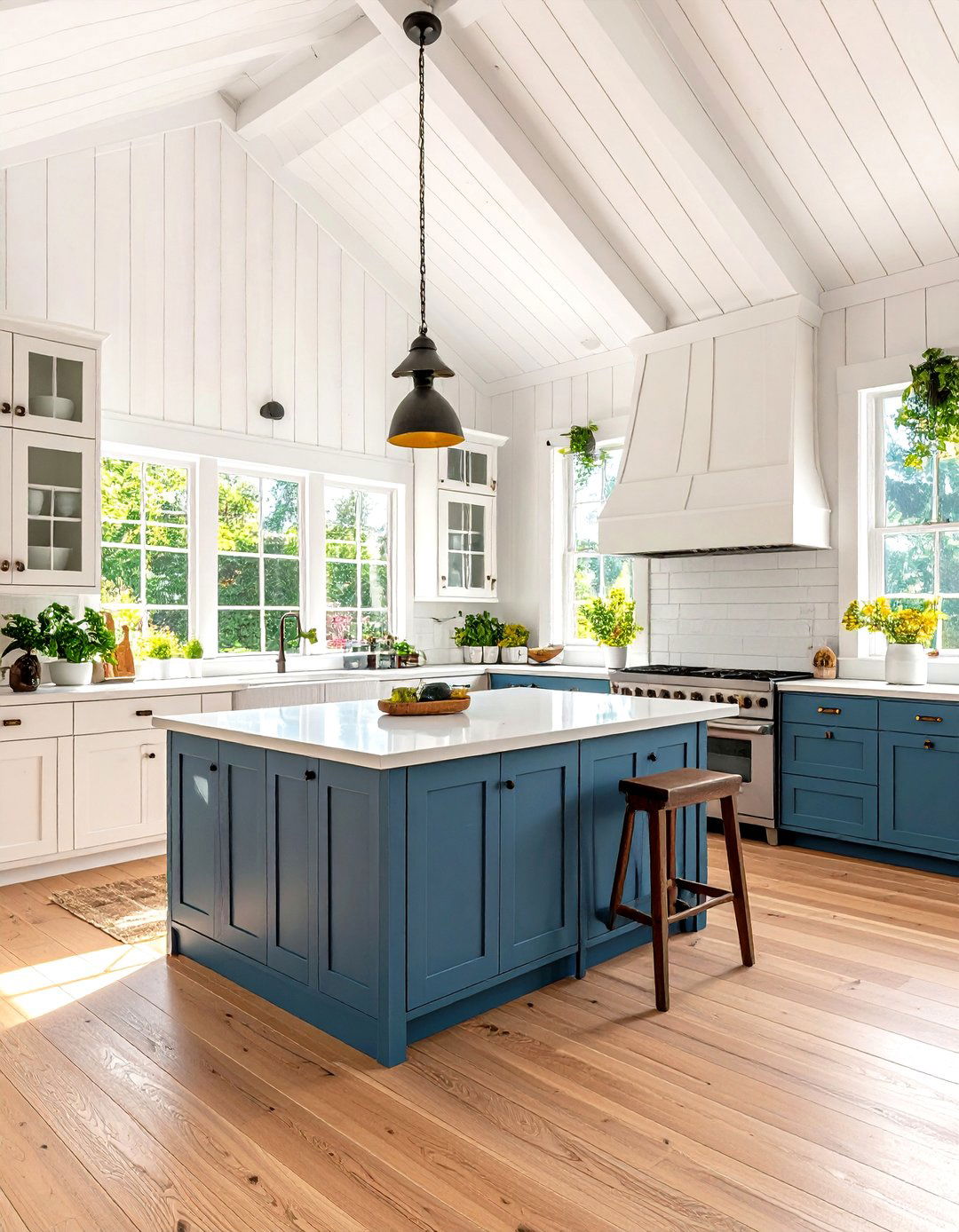 Tongue and Groove Paneling - 20 Vaulted Ceiling Kitchen Ideas