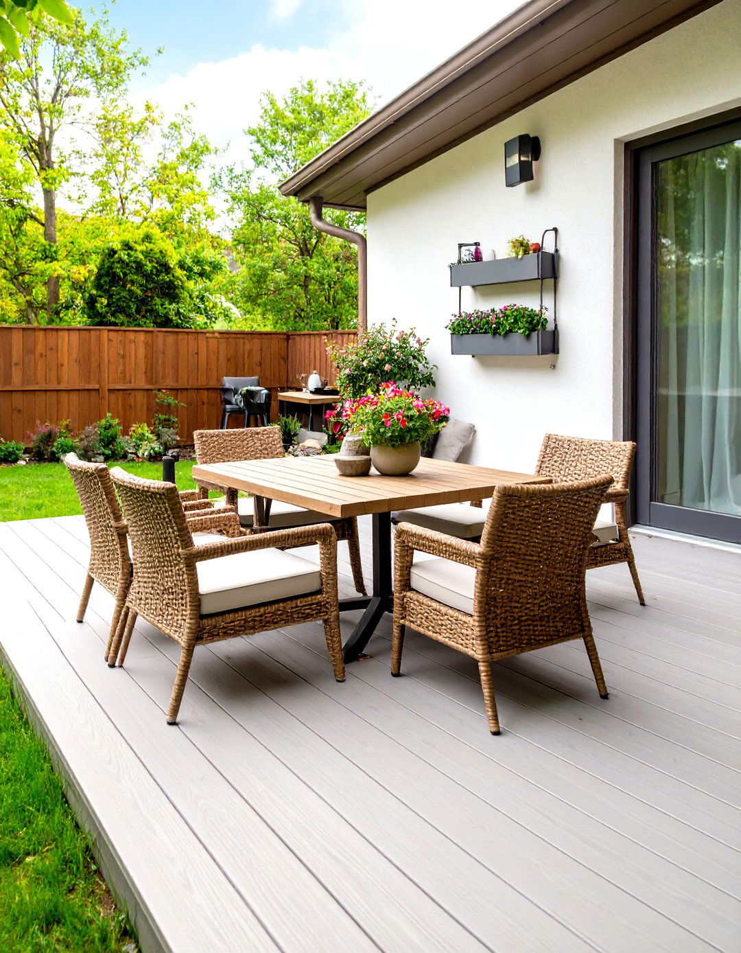 Townhouse Patio Compact Bistro Cube Dining - 20 townhouse patio ideas