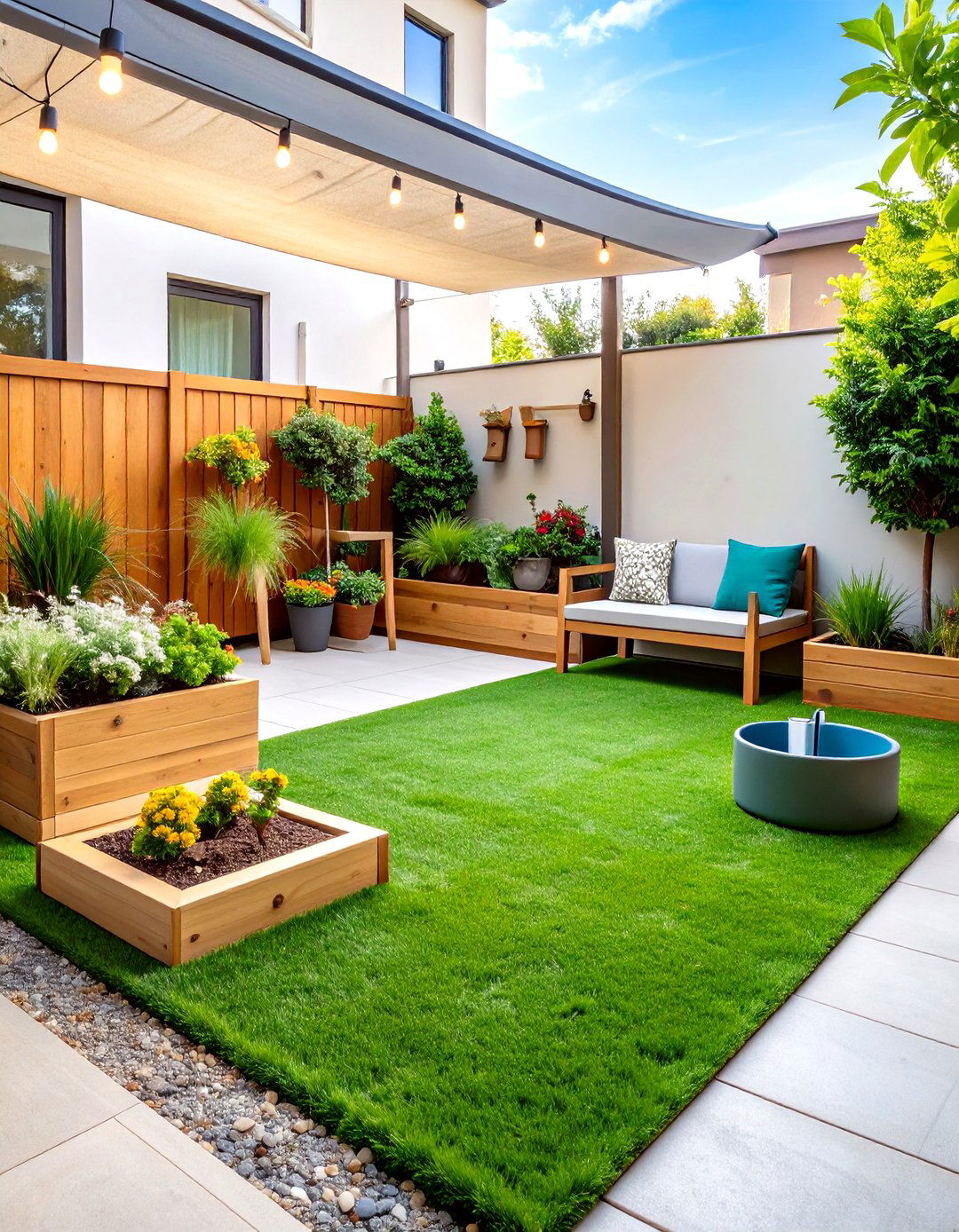 Townhouse Patio Pet Friendly Turf Play Zone - 20 townhouse patio ideas