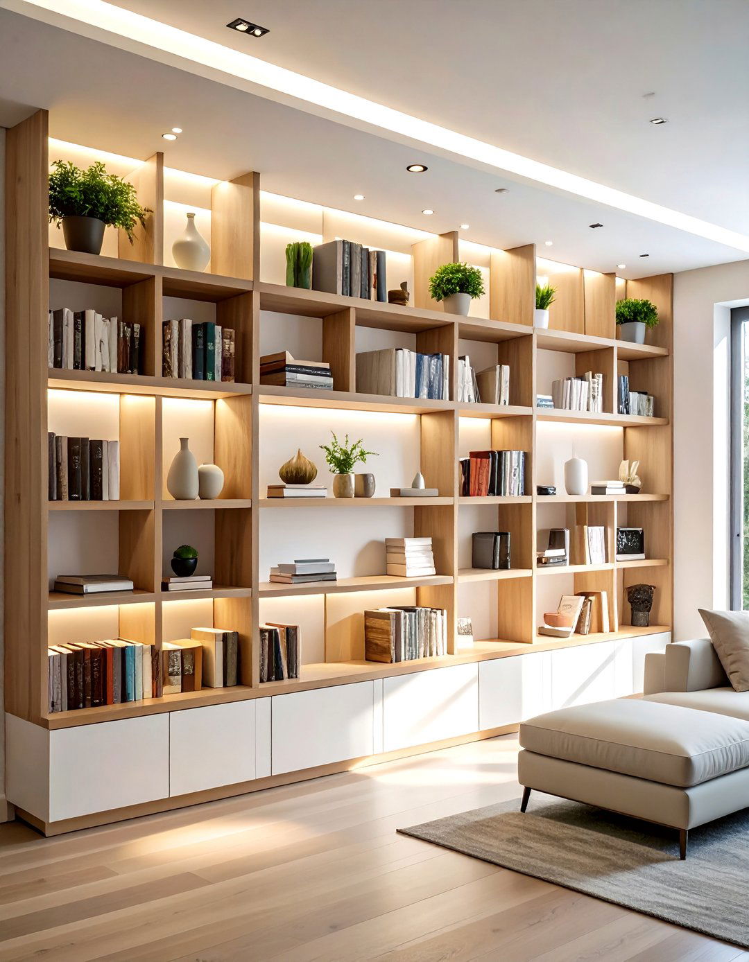 Track System Bookshelf Lighting - 20 Bookshelf Lighting Ideas