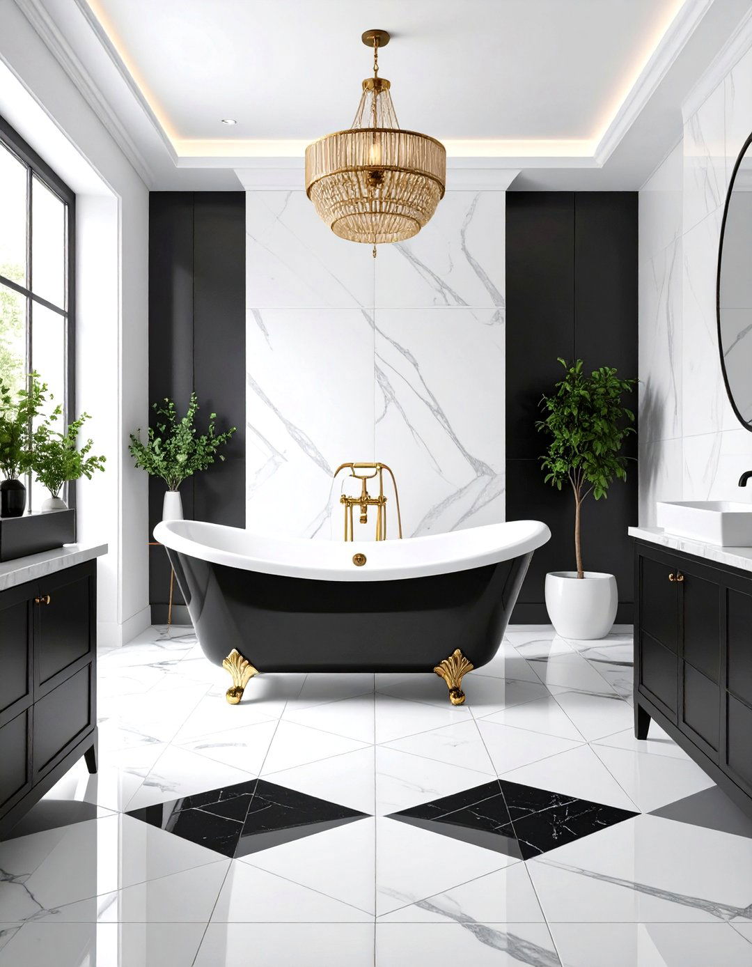 Traditional Black and White Bathroom - 20 Traditional Bathroom Ideas