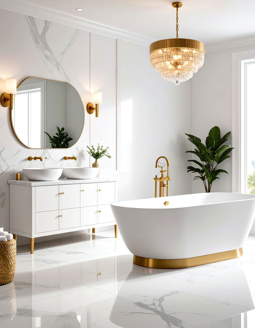 Traditional Brass Fixture Bathroom - 20 Traditional Bathroom Ideas