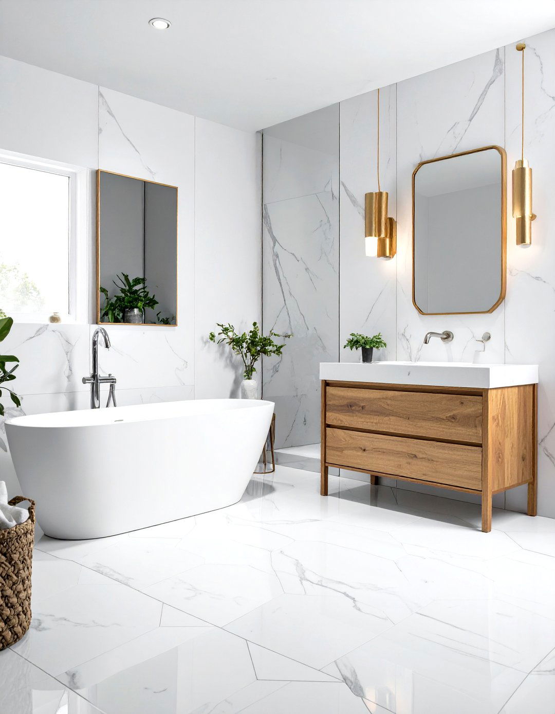 Traditional Carrara Marble Bathroom - 20 Traditional Bathroom Ideas