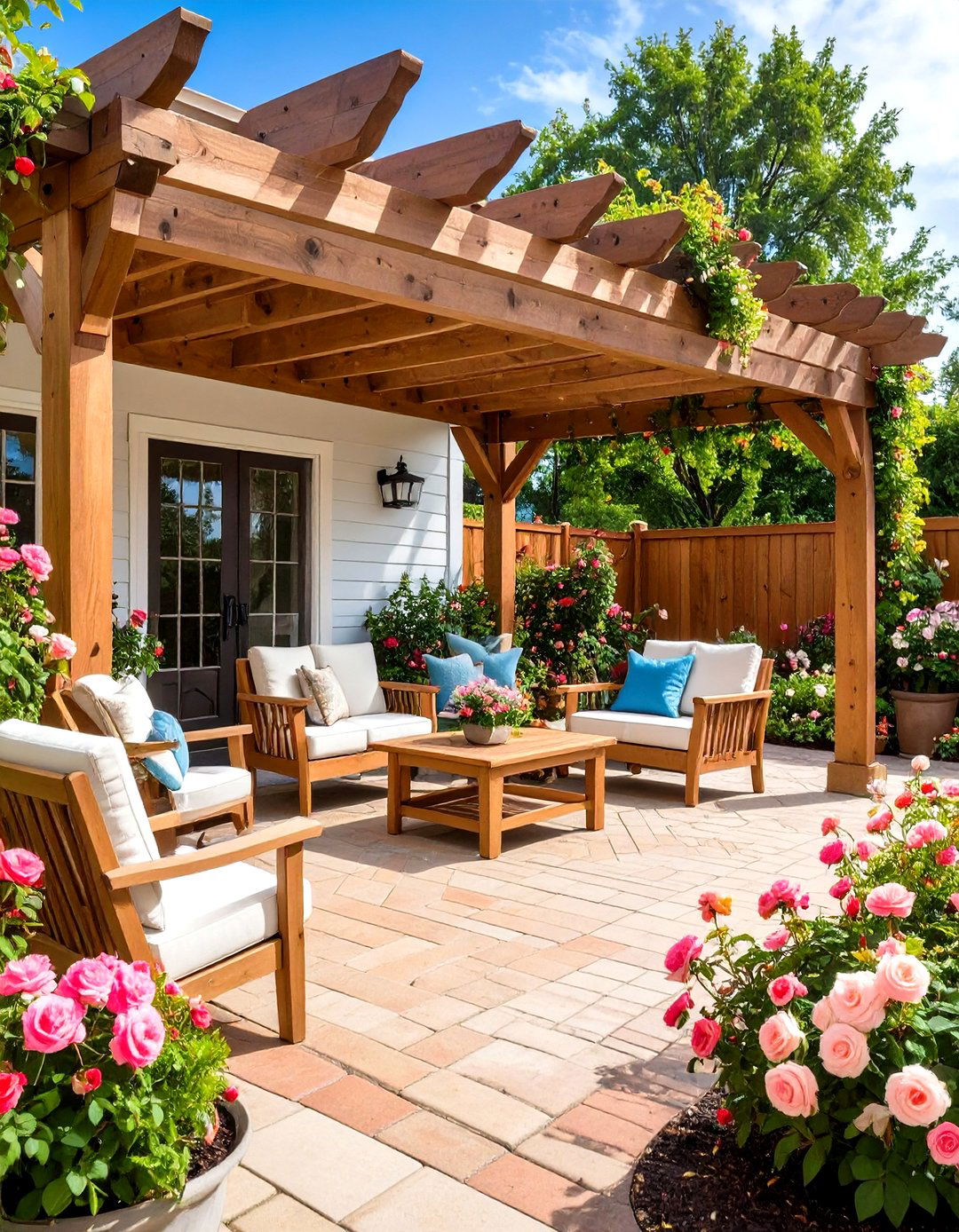 Traditional Cedar Patio With a Pergola - 20 Patio With a Pergola Ideas