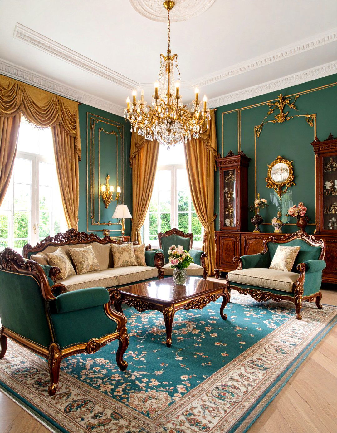 Traditional Chippendale Living Room with Gothic Revival Elements - 20 Traditional Living Room Ideas