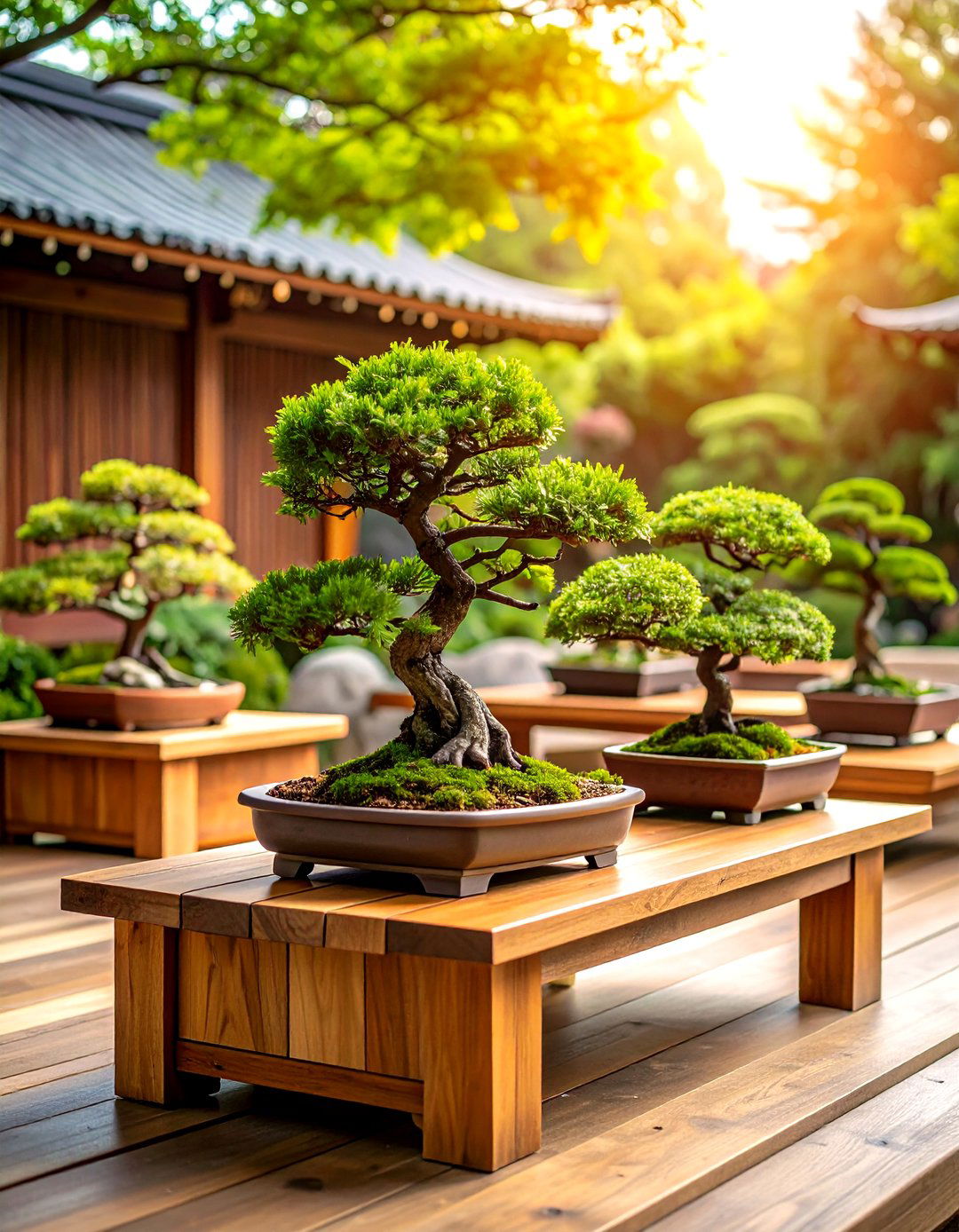 Traditional Display Stand Bonsai Garden - 20 Bonsai Garden Ideas