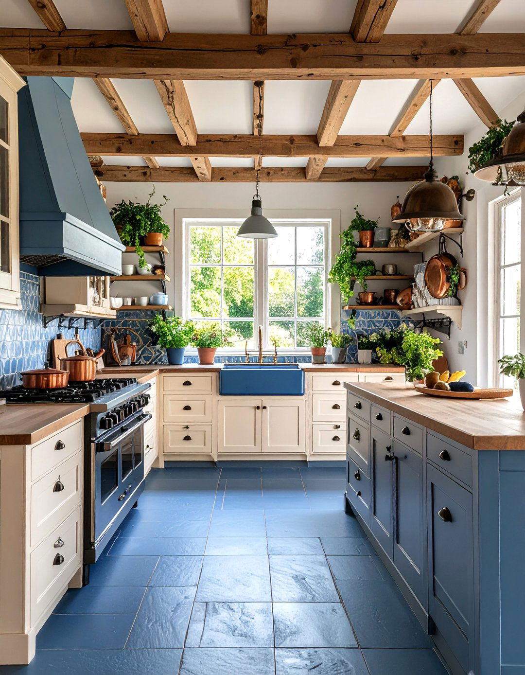 Traditional English Country Kitchen with Slate Floors - 20 Kitchens With Slate Floors