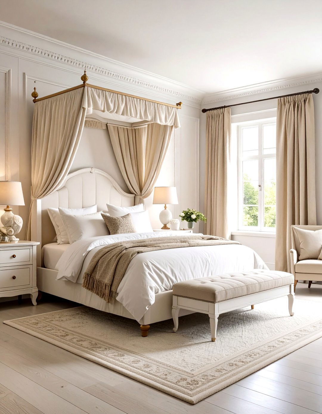 Traditional English White Bedroom - 20 White Bedroom Ideas
