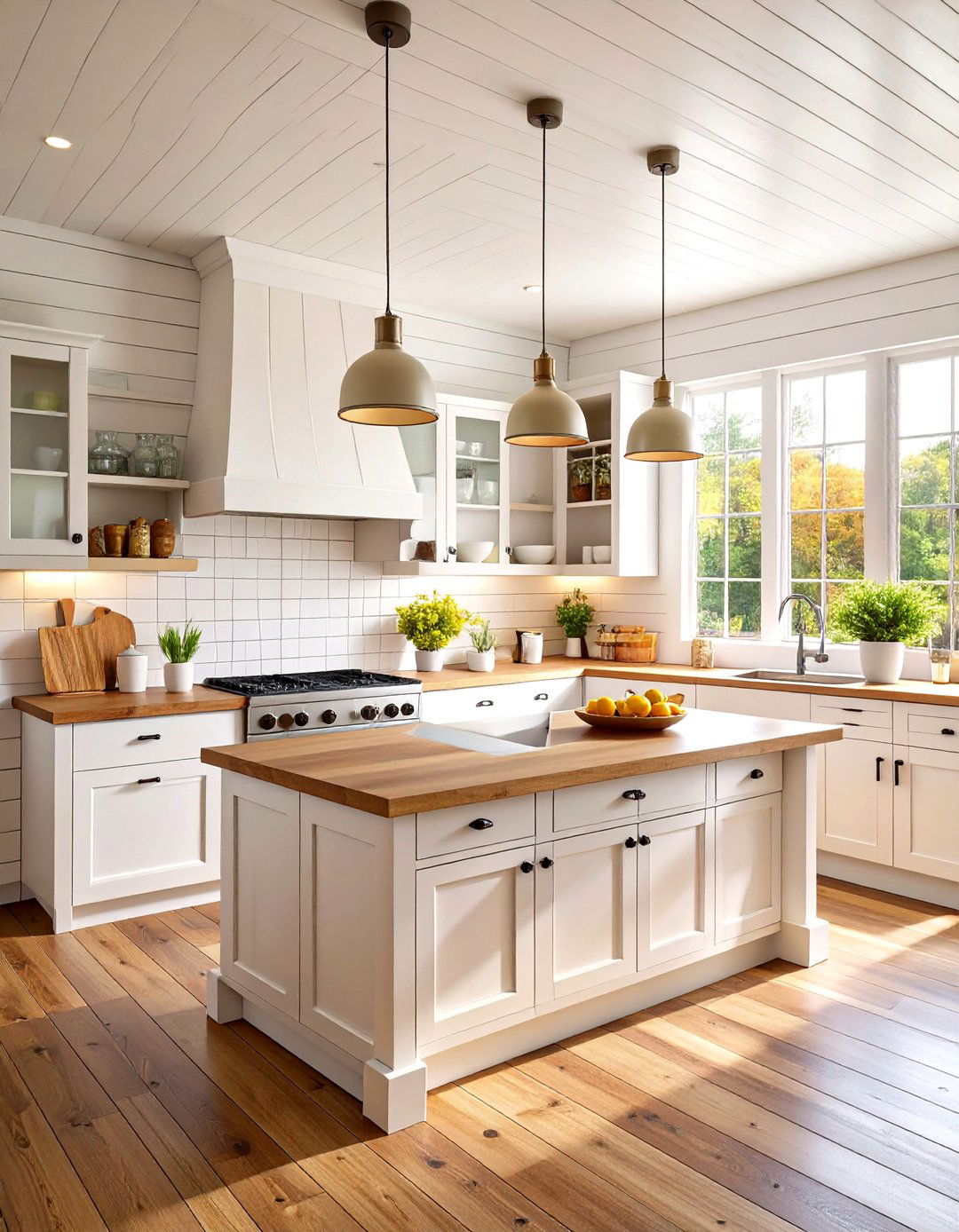Traditional Farmhouse Rustic Kitchen with Shiplap Details - 20 Rustic Kitchen Ideas