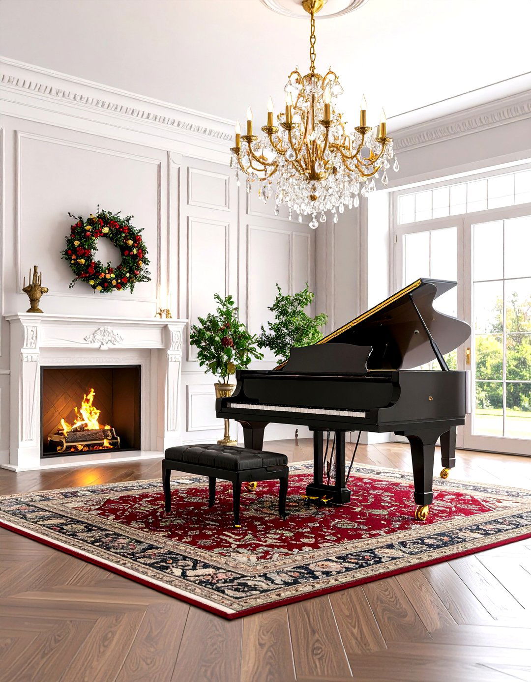 Traditional Formal Piano Room - 20 Piano Room Ideas