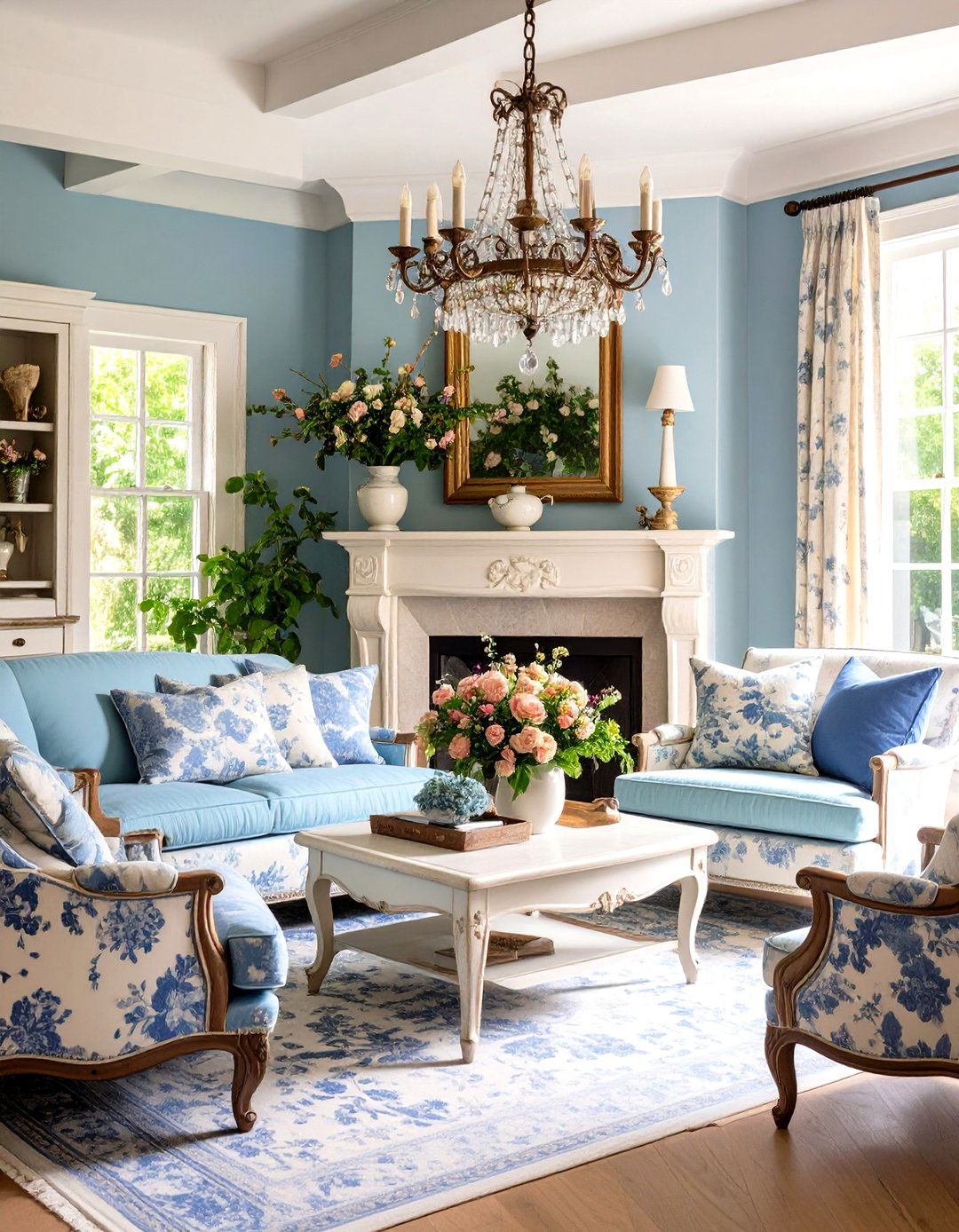 Traditional French Provincial Living Room with Romantic Appeal - 20 Traditional Living Room Ideas