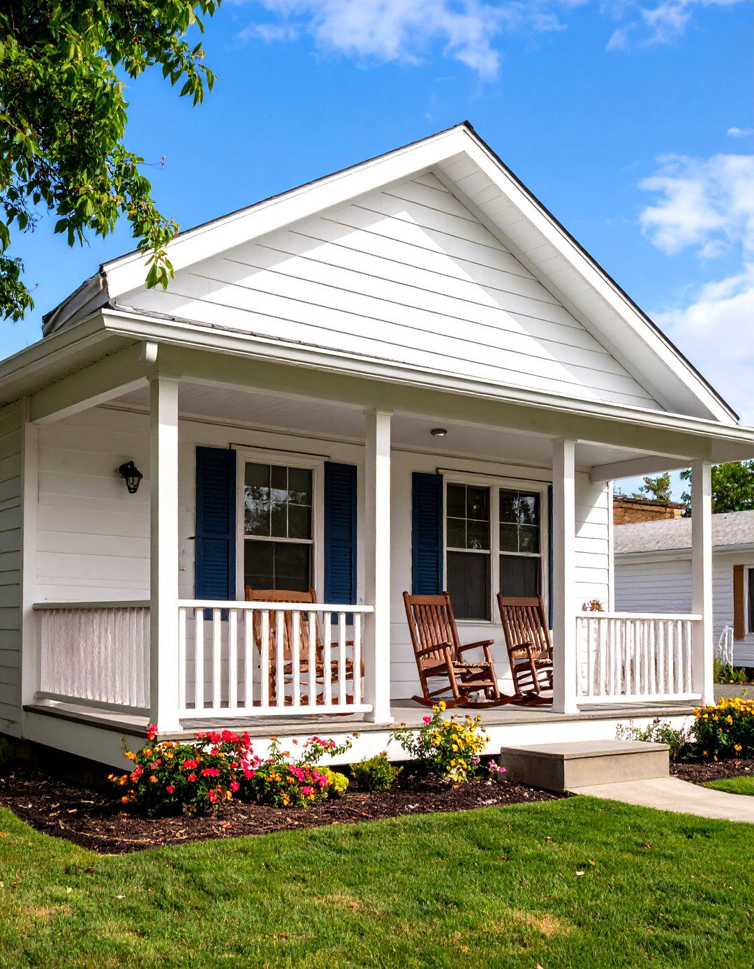 Traditional Gable Roof Mobile Home Porch - 20 Mobile Home Porch Ideas
