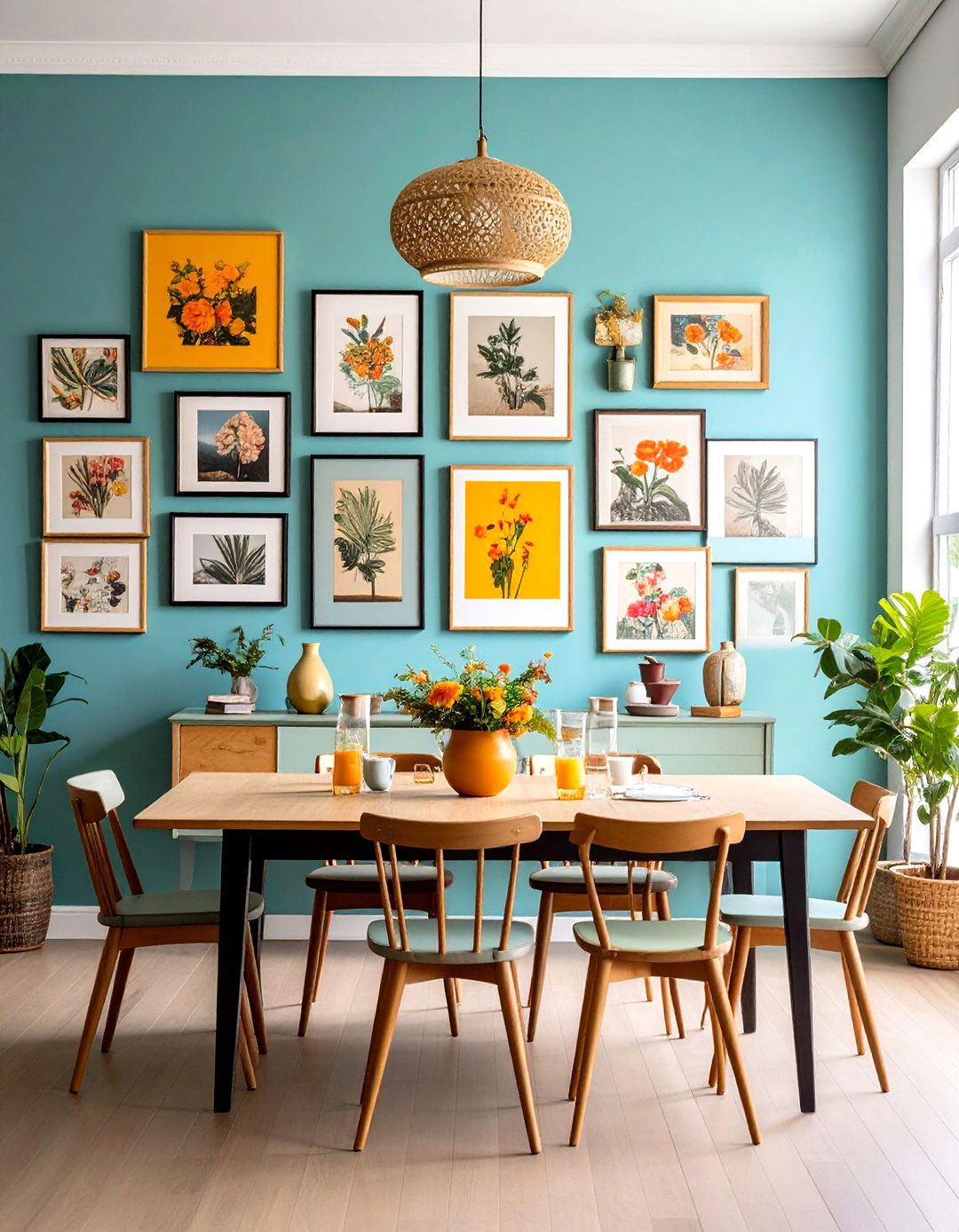 Traditional Gallery Wall with Curated Artwork - 20 Traditional Interior Design Ideas