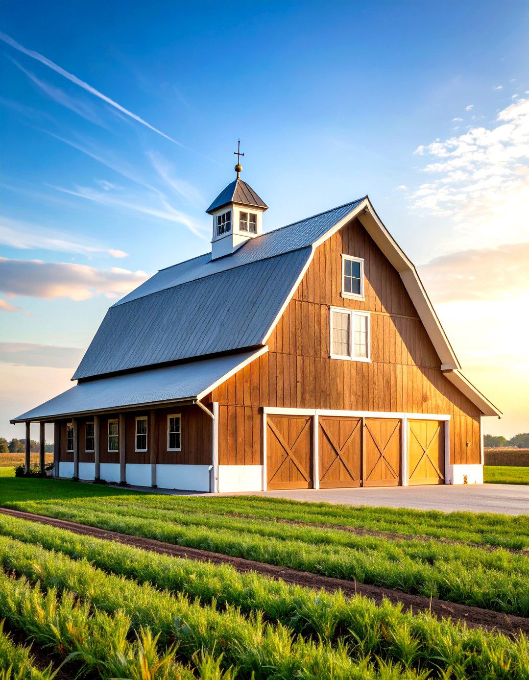 Traditional Gambrel Roof Pole Barn Exterior - 20 Pole Barn and Barndominium House Exteriors