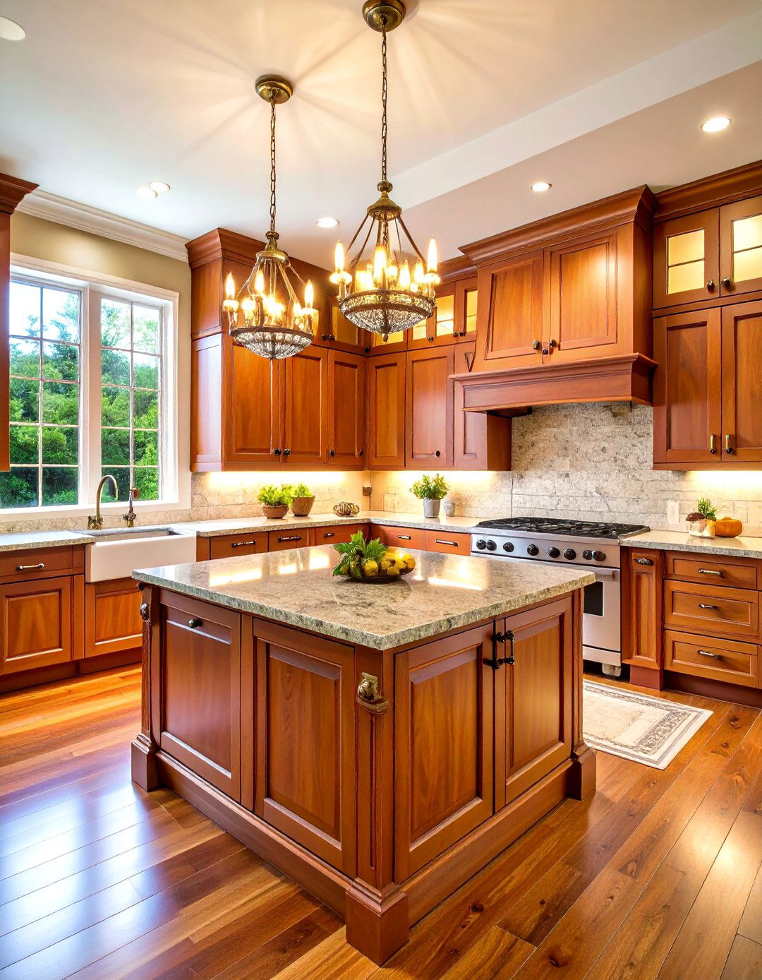 Traditional L Shaped Kitchen with Raised Panel Cabinetry - 20 l shaped kitchen ideas
