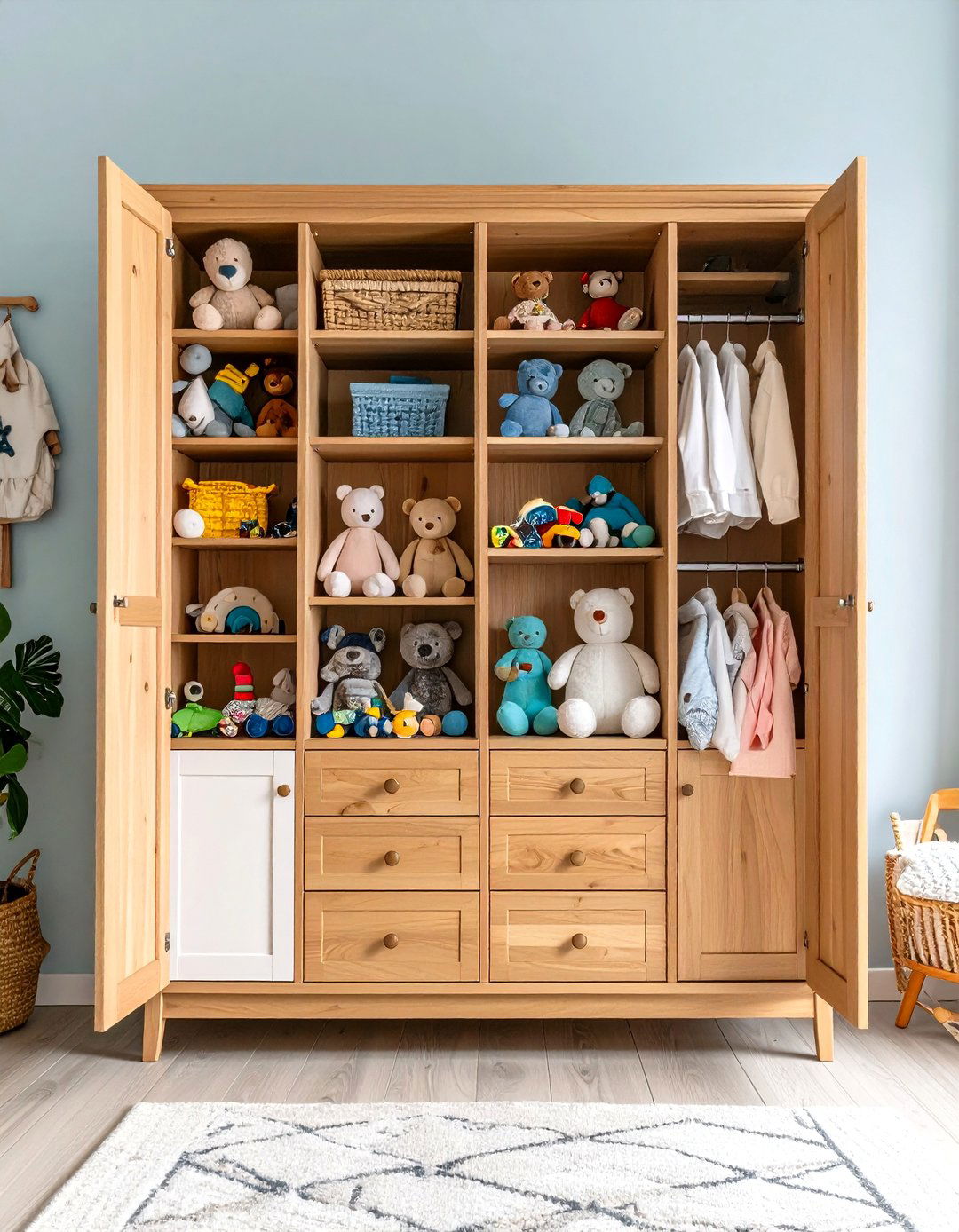 Traditional Living Room Toy Storage Armoire Revival - 20 Living Room Toy Storage Ideas