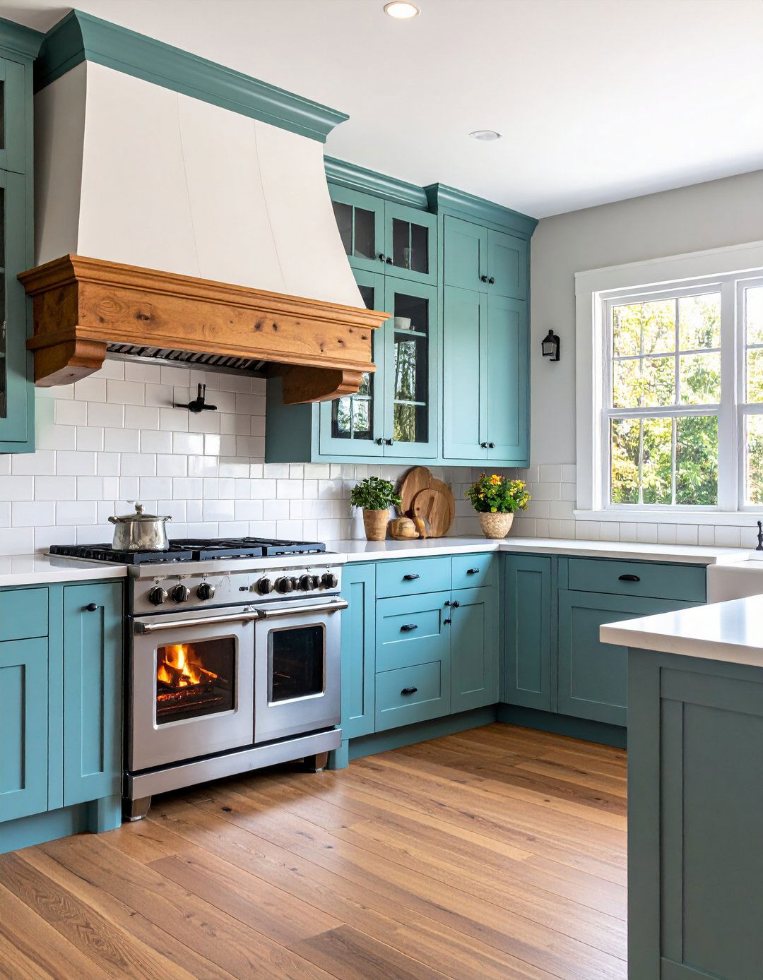 Traditional Mantel Kitchen Fireplace With Storage - 20 Kitchens With Fireplaces