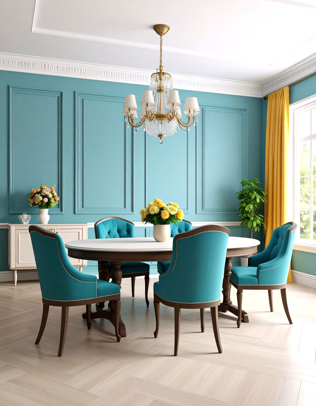 Traditional Panel Colonial Dining Room Molding - 20 Colonial Dining Room Ideas