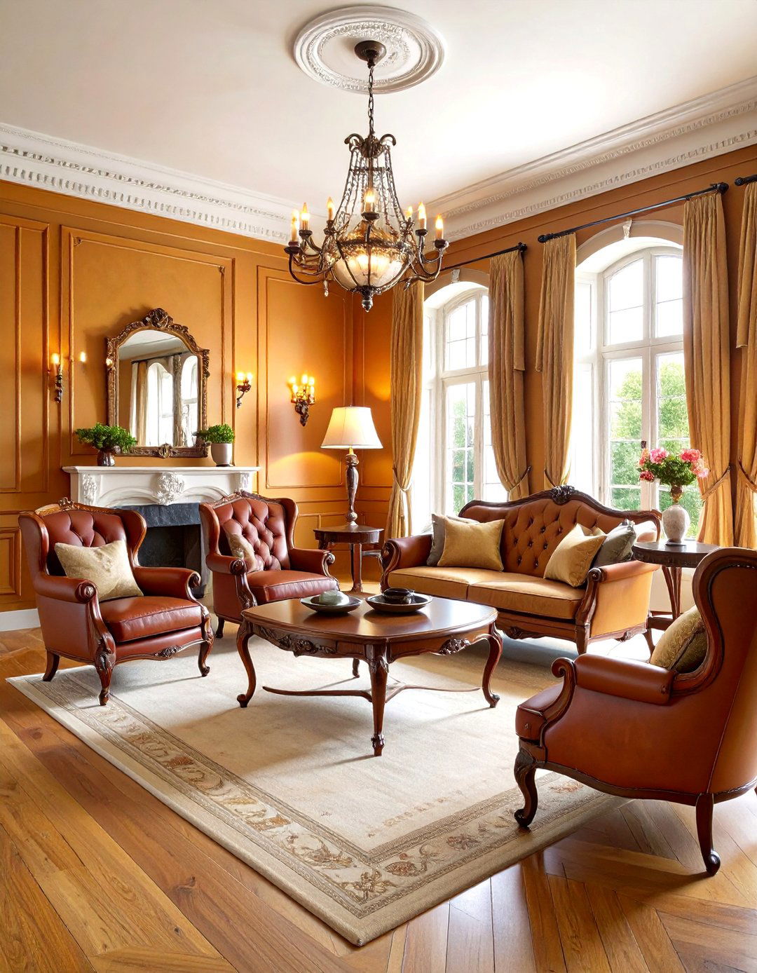 Traditional Queen Anne Living Room with Graceful Curves - 20 Traditional Living Room Ideas
