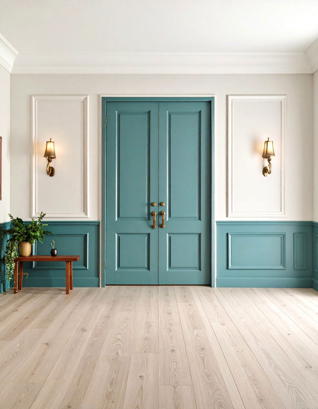 Traditional Raised Beadboard with Cap Rail - 20 Wainscoting Entryway Ideas