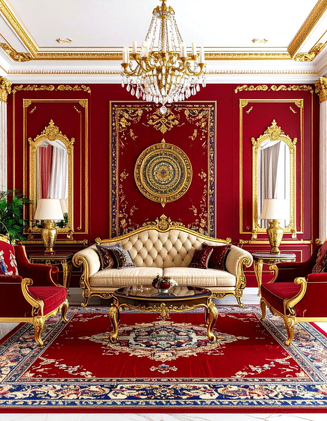 Traditional Regency Living Room with Empire Grandeur - 20 Traditional Living Room Ideas