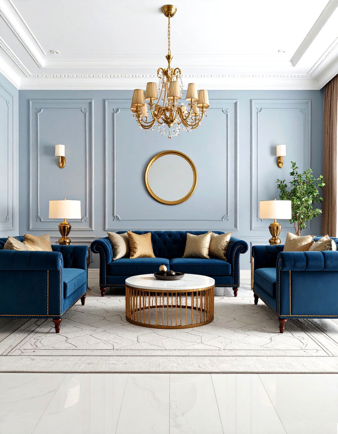 Traditional Sheraton Living Room with Neoclassical Simplicity - 20 Traditional Living Room Ideas