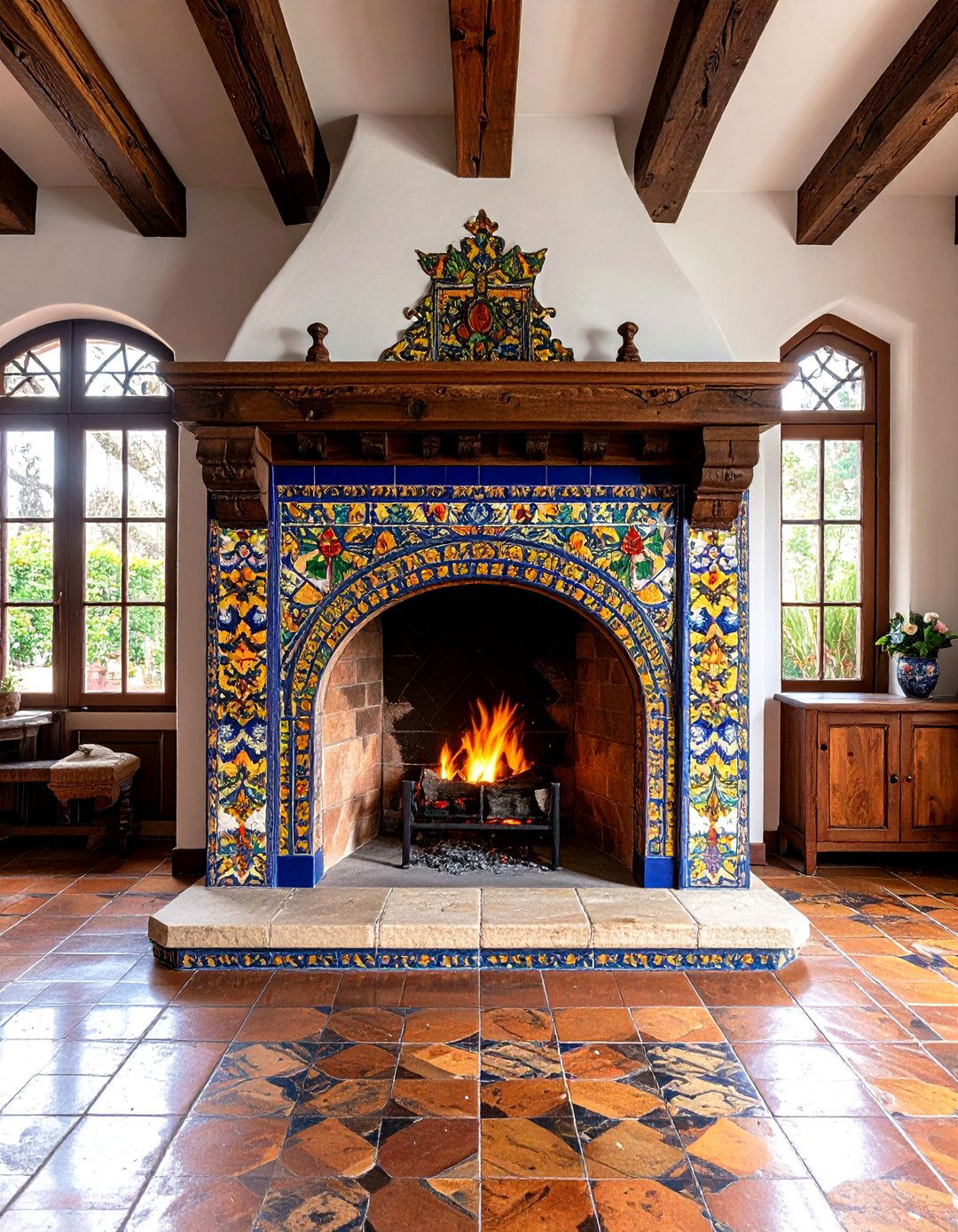 Traditional Spanish Style Fireplace - 20 Spanish Style Fireplace Ideas