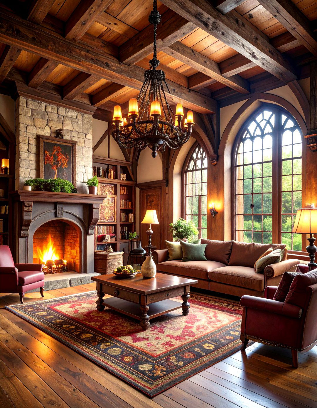 Traditional Tudor Living Room with Medieval Romance - 20 Traditional Living Room Ideas