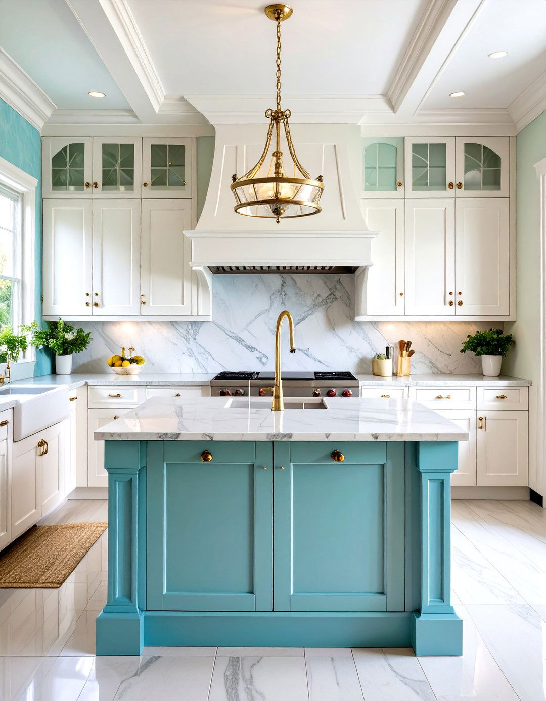 Traditional White Kitchen with Stainless Steel Appliances - 20 White Kitchen with Stainless Steel Appliances Ideas