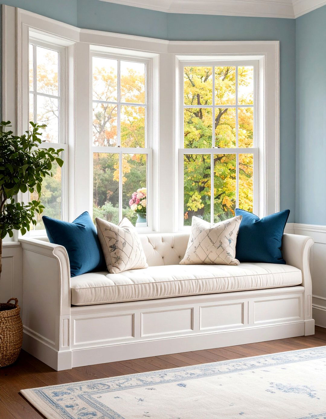 Traditional Window Seat with Wainscoting Details - 20 Window Seat Ideas