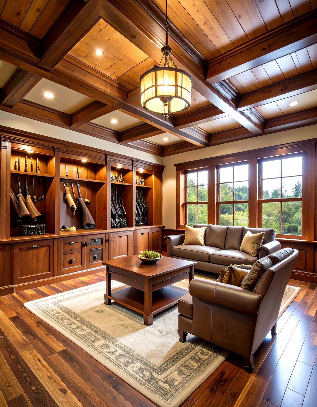 Traditional Wood Paneled Man Cave Gun Room - 20 Man Cave Gun Room Ideas