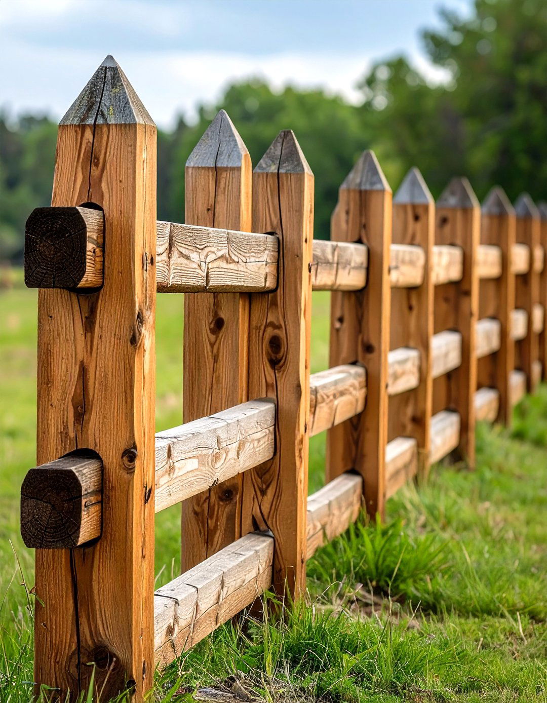 Traditional Zig Zag Layout - 20 Split Rail Fence Ideas