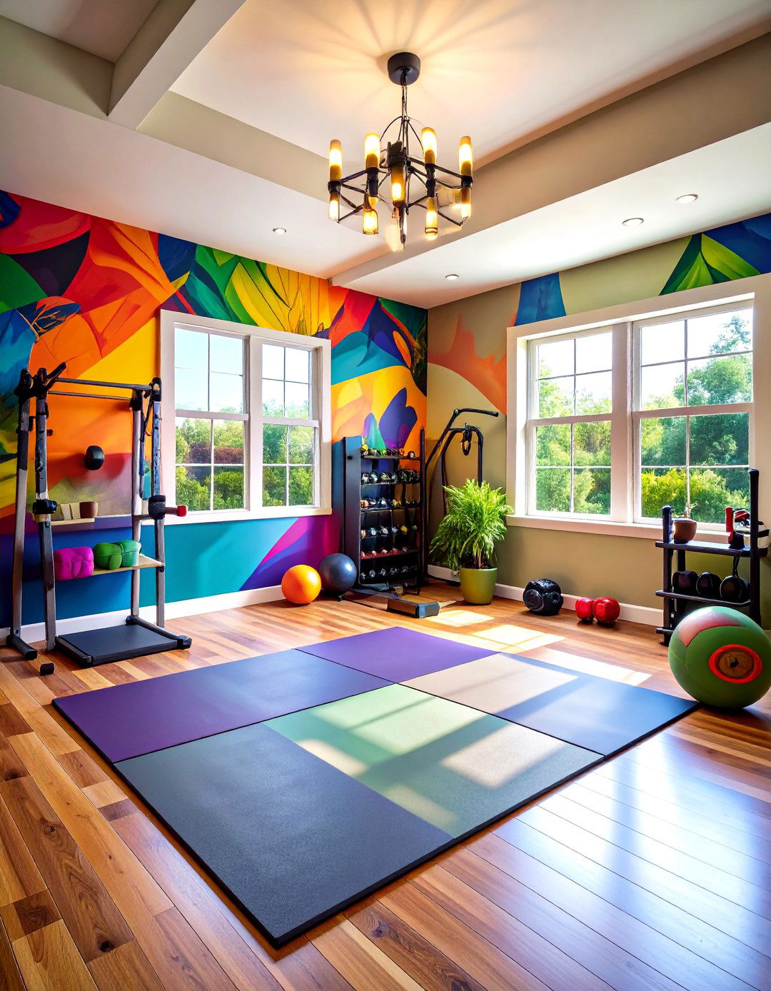 Transform a Garage Corner into a Compact Home Gym - 20 Garage Makeover Ideas